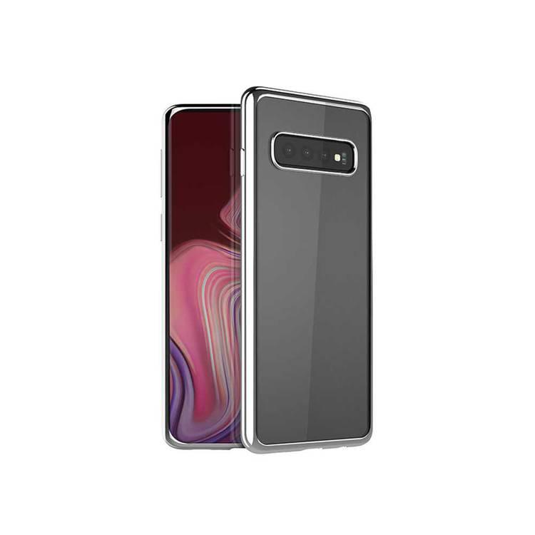 Viva Madrid Glazo Flex Slim Back Case Compatible for Samsung Galaxy S10, Easy Access to All Ports, Shock Absorbent, Scratch Resistant, & Drop Protection Back Cover - Silver