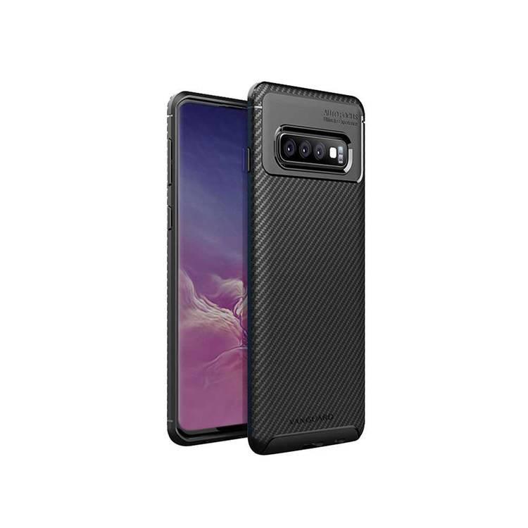 Viva Madrid Vanguard Sleek Back Case Compatible for Samsung Galaxy S10, Shock Absorbent, Easy Access to All Ports, Anti-Scratch, Drop Protection Back Cover - Carbon Black