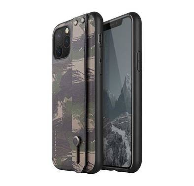 Viva Madrid Correa TPU/PC Back Case with Synthetic Leather + Integrated Video Stand Compatible for iPhone 11 Pro Max (6.5") Shock Absorbent Protection Cover - Camouflage Green