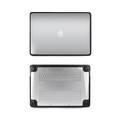 Viva Madrid Neutro PC+TPU Protective Cover Compatible for MacBook Air 13" Anti-Scratch Hardshell Shockproof Case, Laptop Transparent Back Cover, Non-slip Rubber Feet - Smoke Clear