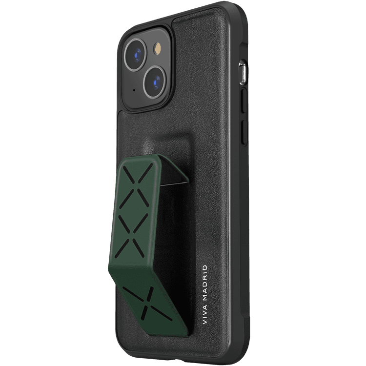 Viva Madrid Synthetic leather Morphix Case with Foldable Multi-functional Handle Grip Stand Compatible for iPhone 13