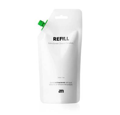 AM Refill Screen Cleaning Solution, Refill Liquid for All Refillable AM, Gentle & Eco-Friendly, Ideal for Phones, Tablets & Touch Screen, Removes All Microbes & Bacteria