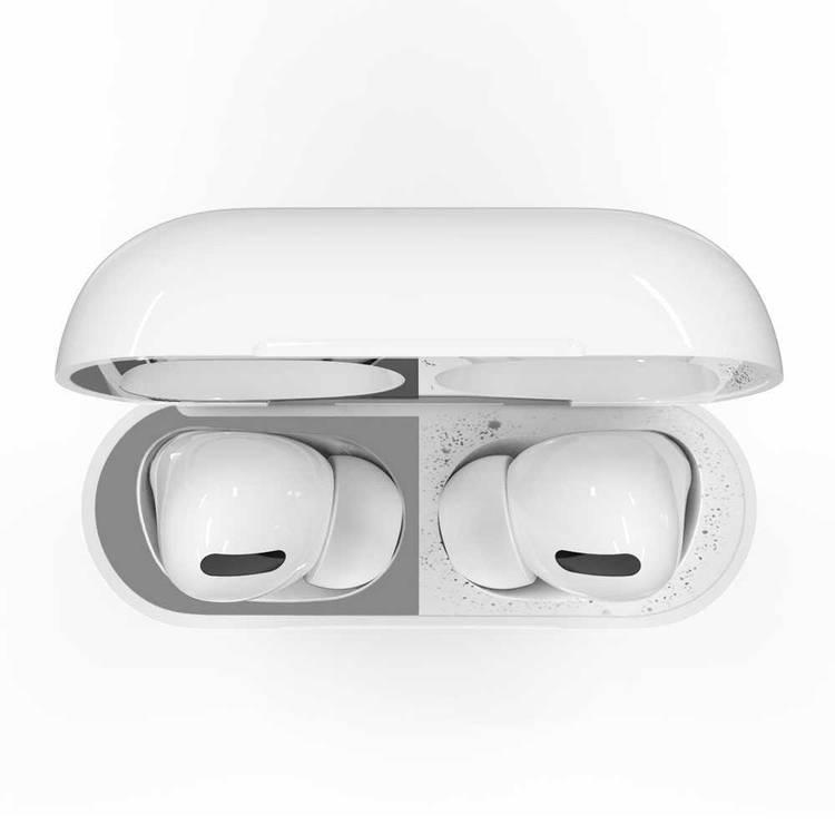 AhaStyle Metallic Dust Guard Cover (2 Sets ) Compatible for AirPods 2.0 , Nickel Sheet Sticker, Dustproof, & Scratch Resistant, Special Dust Sticker Protection