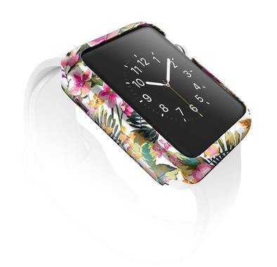 X-Doria Revel Floral Design Slim-fitting Band Compatible for Apple Watch 42mm - Scratch Resistance - Easy to Install - Full Access to All Controls & Features - Floral Smoke