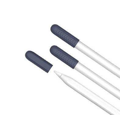 AhaStyle Full Cover Silicone Nib Cap Compatible for Apple Pencil 2 ( 3 Packs )Soft Silicone Material, Lightweight, Durable Suitable with all-new Apple Pencil - Navy Blue