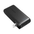 RAVPower 2-in-1 Savior Series 10000mAh Portable Charger Power Bank with AC Plug - Built-in Wall Charger - EU & UK Adapter Interchangeable - Travel-friendly Powerbank - Black