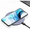 Devia UFO Series Ultra-thin Durable Wireless Charger (15W) Flying Saucer Design - Fast Qi  Wireless Charging Pad - Waterproof Fabric Material - Gray