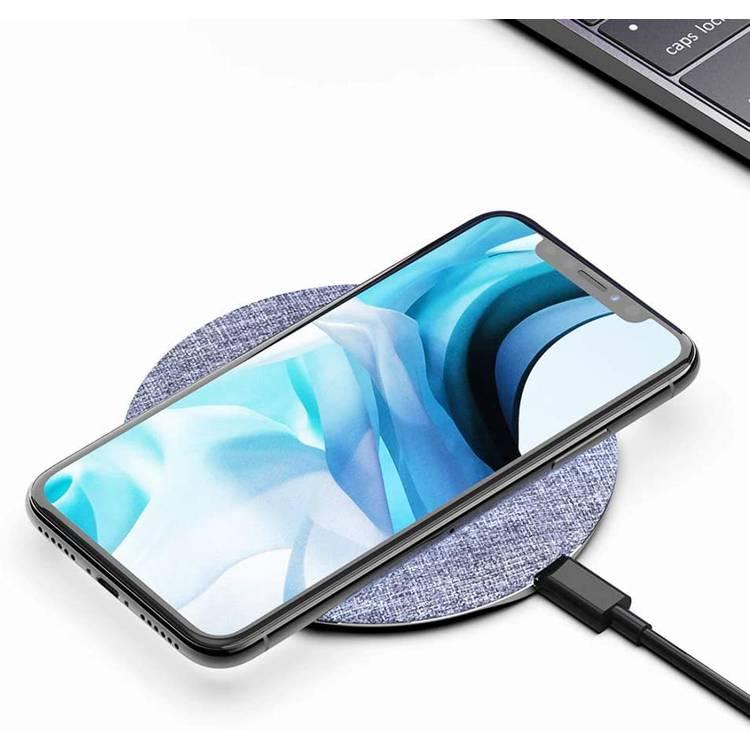 Devia UFO Series Ultra-thin Durable Wireless Charger (15W) Flying Saucer Design - Fast Qi  Wireless Charging Pad - Waterproof Fabric Material - Gray
