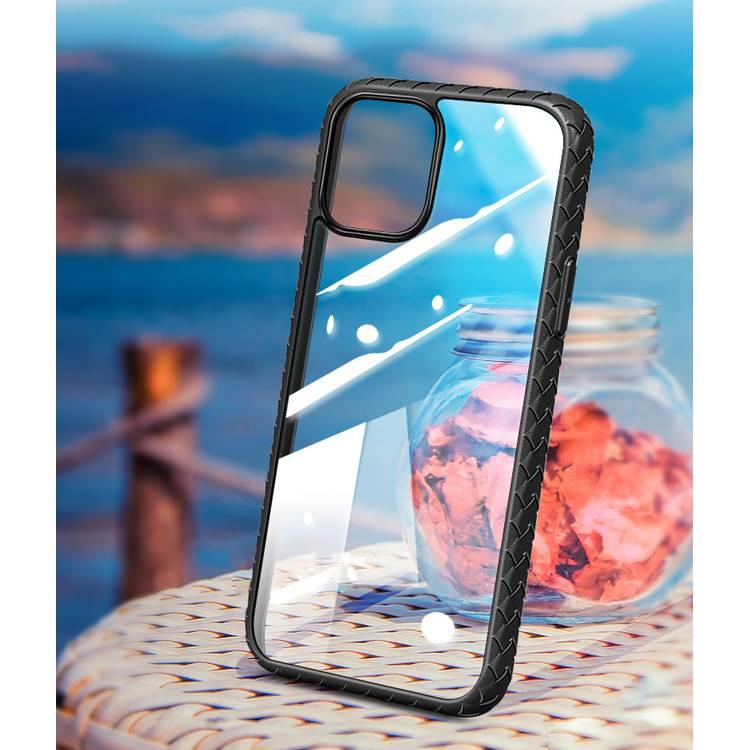 Devia New Shark4 Shockproof Case with Air Bag Anti-Falling Protection Compatible for iPhone 12 Mini (5.4") Scratch Resistance - 360° Full Protection Back Cover - Crystal Clear