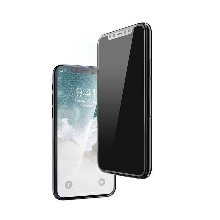 Devia Real Series 3D Full Screen Privacy Tempered Glass Compatible for iPhone 11 (6.1") 180° Anti-peeping Screen Guard - Anti-Scratch Screen Protector w/ Alignment Frame - Black