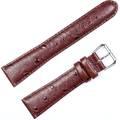 Devia Ostrich Grain Watch Band 38/40mm, Genuine Leather Band Replacement, Magnetic Attachment, Durable, Comfortable Feel, Finely Crafted, Secure and Safe, Versatile - Brown