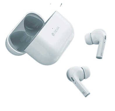 Devia Joy A5 Series TWS Wireless Earphone with Touch Operation - Pure HI-Fi Quality Sound - 5-Hours Playtime - Ergonomic Design Portable Bluetooth 5.0 Headset - White