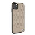 CG MOBILE, BMW Perforated Leather HardCase Compatible w/ iPhone 11 Pro Max, Premium Leather, Anti-Scratch, Camera Protection, Easy Access to All Ports - Grey