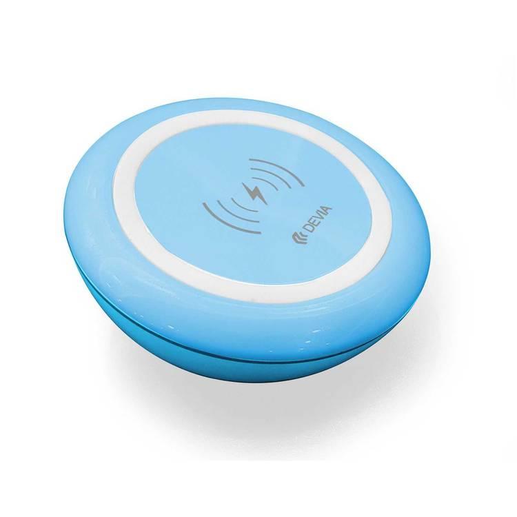Devia Non-Pole Series Inductive Fast Wireless Charger - Blue