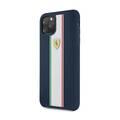 CG MOBILE Silicone Phone Case On Track & Stripes Compatible for iPhone 11 Pro Max (6.5") Drop Protection Mobile Case Officially Licensed - Navy