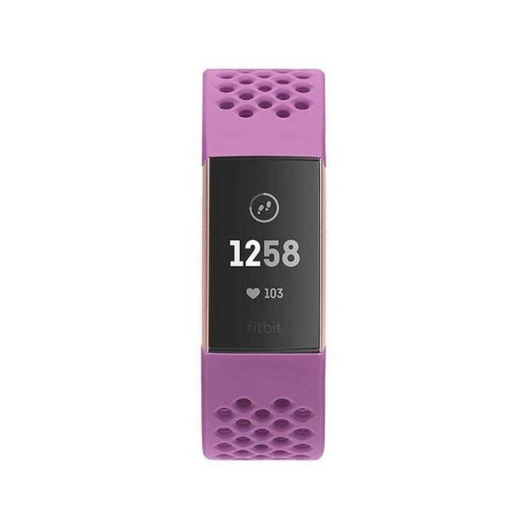 Fitbit Charge3 Silicone Sport Band - Berry ( L )