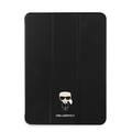 Karl Lagerfeld PU Saffiano Ikonik Metal Folio Case for iPad 11" - Black