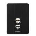 Karl Lagerfeld PU Saffiano Karl & Choupette Head Folio Case for iPad 12.9" - Black