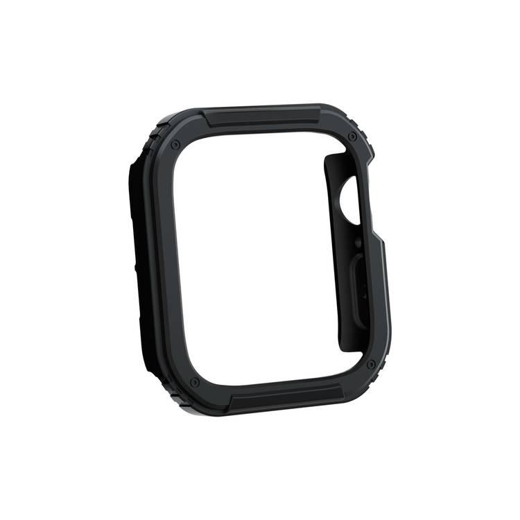 Green Lion Guard Pro Armor TPU Case with Glass for Apple Watch 44mm - Black