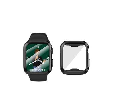 Green Lion Guard Pro TPU Case with Glass for Apple Watch 44MM - Black