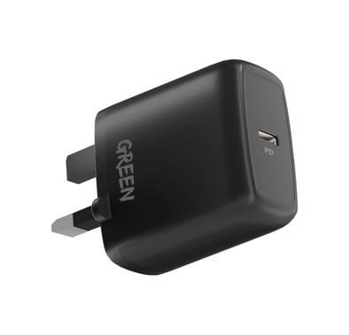 Green Lion Type-C Port Wall Charger 20W UK, Fast Charge A...