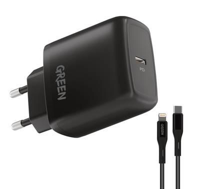 Green Lion Type-C Port Wall Charger 20W EU with PVC Type-...
