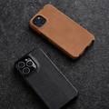 Melkco Jacka Series Lai Chee Pattern Premium Leather  Cover Case for Apple iPhone 13 Pro Max (6.7") - (Black LC)