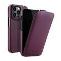 Melkco Jacka Series Lai Chee Pattern Premium Leather  Cover Case for Apple iPhone 13 Pro Max (6.7") - (Purple LC)