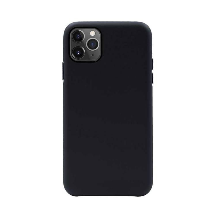 Habitu Macaron Chic Vegan Leather Case for iPhone 11 Pro Max - Black Velvet