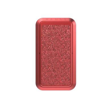Handl Smoothe HX1000-RDH Glitter Mobile Grip and Stand for Smartphone Take better selfies, stabilize video and so much more  - Red