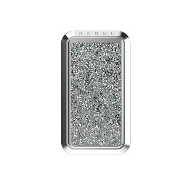 Handl Crystal Mobile Stand Phone Grip - Silver