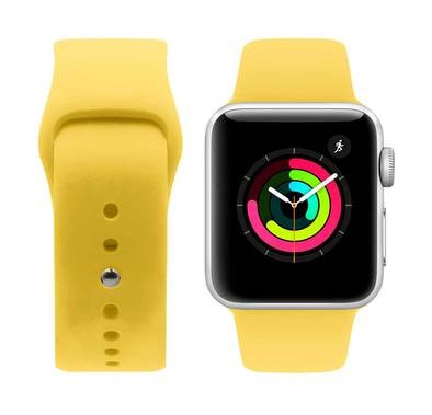 iGuard by Porodo Silicone Watch Band for Apple Watch 44mm / 42mm - Neon Yellow