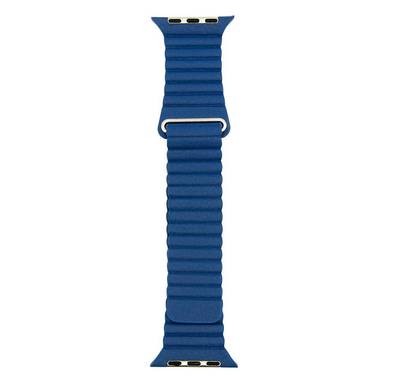 iGuard by Porodo Leather Watch Band for Apple Watch 44mm / 42mm - Blue