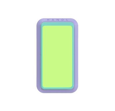 Handl Glow in the Dark Mobile Stand Phone Grip - Green/Lavender