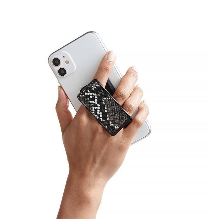 Handl Animal Snake Mobile Stand Phone Grip - Black/White