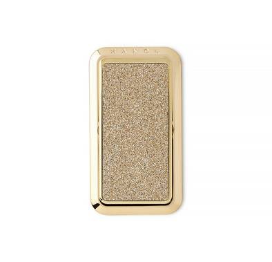 Handl Smoothe Glitter Mobile Stand Phone Grip with Popl - Champagne Gold