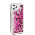 Karl Lagerfeld Transparent Liquid Glitter Case with Floating Charms for iPhone 11 Pro - Rose Gold