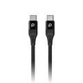 Porodo Aluminum Braided USB-C to USB-C Cable 2.2M 60W - Black