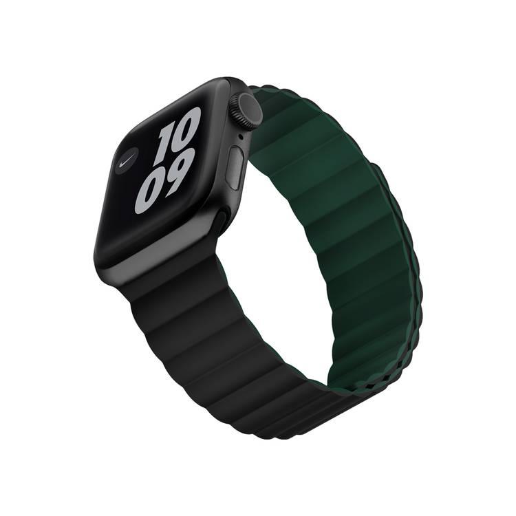 Viva Madrid VIVA-COSMO-BLKGRN44 Cosmo Magnetic Watch Strap For Apple Watch 42/44MM , Replacement Strap /Dual Color tone Lightweight Strap - Black / Green