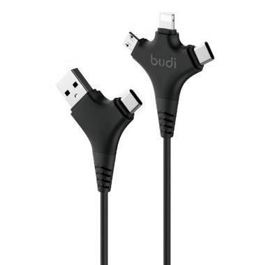 Budi M8J150Y-BLK 6 in 1 Sync Cable 2.4A - Black
