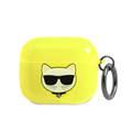 Karl Lagerfeld TPU Choupette Fluo Case for Apple Airpods 3 - Yellow