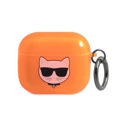 Karl Lagerfeld TPU Choupette Fluo Case for Apple Airpods 3 - Orange