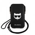 Karl Lagerfeld PU Saffiano Pouch With Choupette`s Head Large - Black