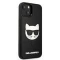 Karl Lagerfeld 3D Rubber Case Choupette Head For iPhone 13 (6.1 ) - Black