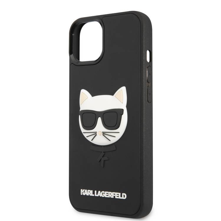Karl Lagerfeld 3D Rubber Case Choupette Head For iPhone 13 (6.1 ) - Black