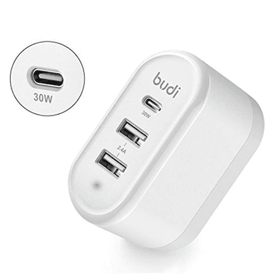 Budi USB-C PD Home Charger 42W - White