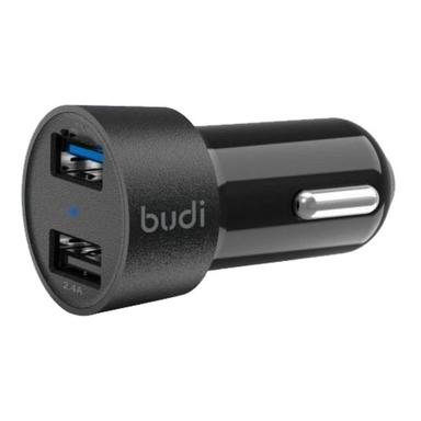 Budi Car Charger + Cable 24W - Black