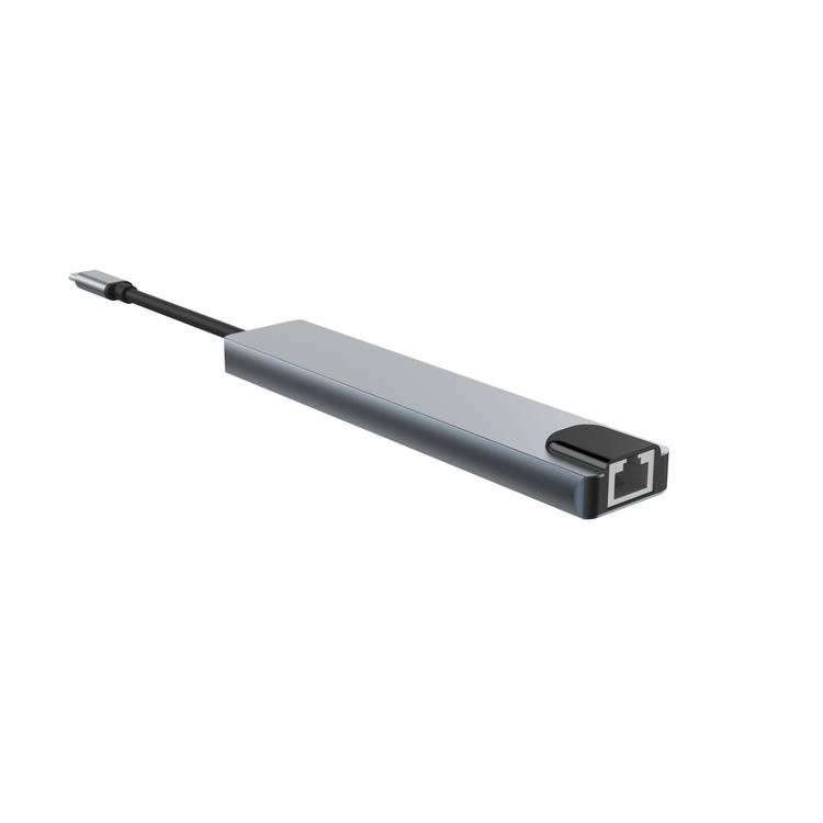 Green Lion 8 in 1 USB-C Hub 4K - Gray