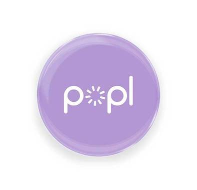 Popl Digital Business Card and Phone Accessory - NFC Tag That Instantly Shares Social Media, Payment Platforms and More - Compatible with iOS and Android - Purple
