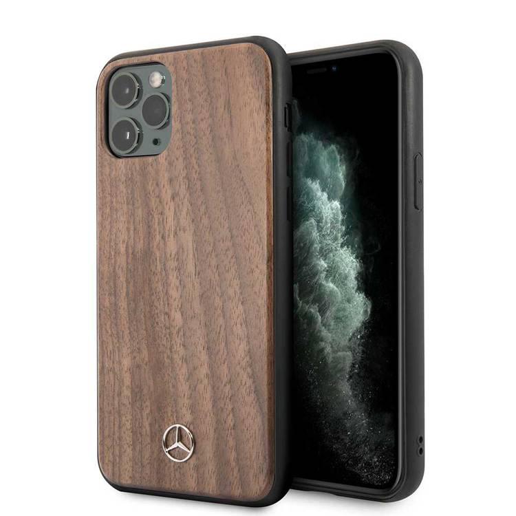 Mercedes-Benz Walnut Hard Case For iPhone 11 Pro Max - Brown
